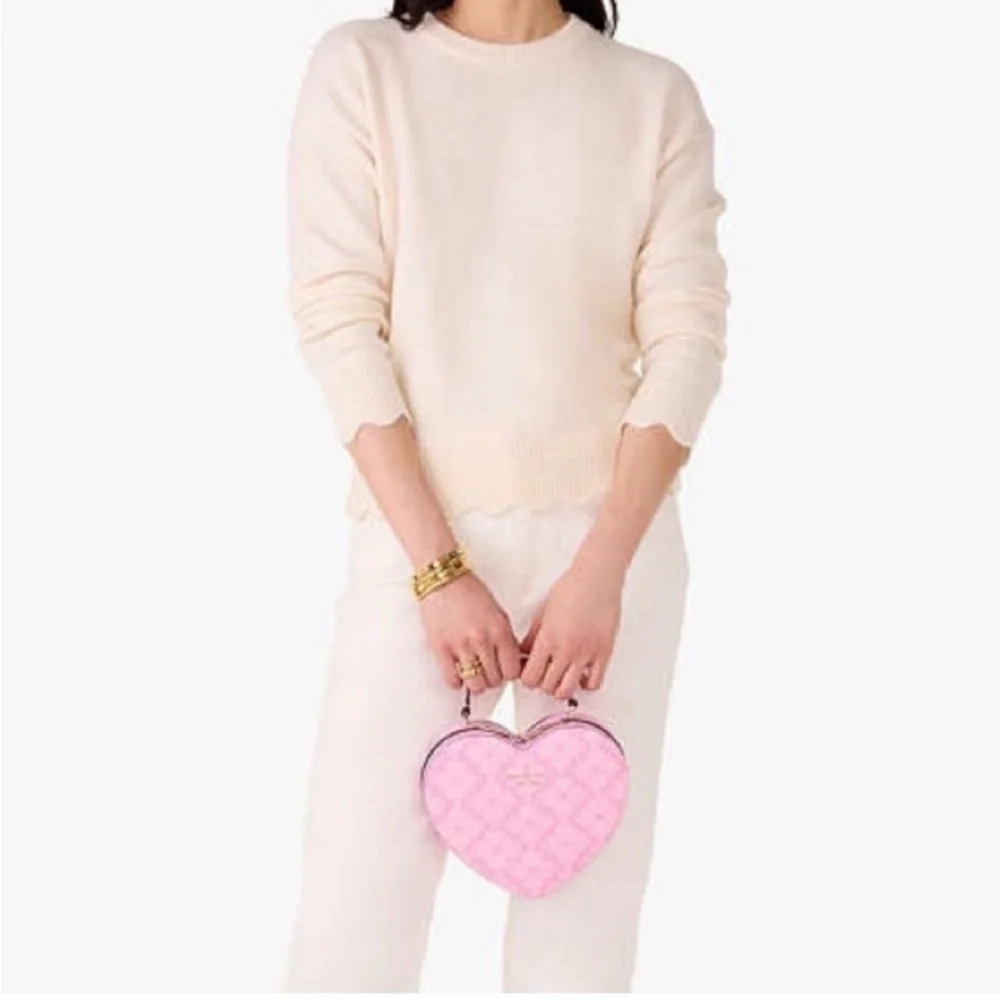 Kate Spade Love Shack Spade Flower  Heart Crossbody, Parisian Rose Color
